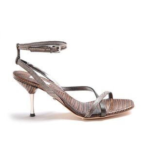 Dorothee Schumacher Lux lizard mix sandal heel